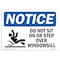 Signmission OSHA Notice Sign, 7" Height, Do Not Sit On Or Step Over Windowsill Sign With Symbol, Landscape OS-NS-D-710-L-11363 - alternate 1